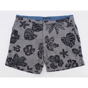 Scotch & Soda Swim Shorts Trunks Mens XL Gray Floral Aloha Outdoor Snap‎ Zip Up